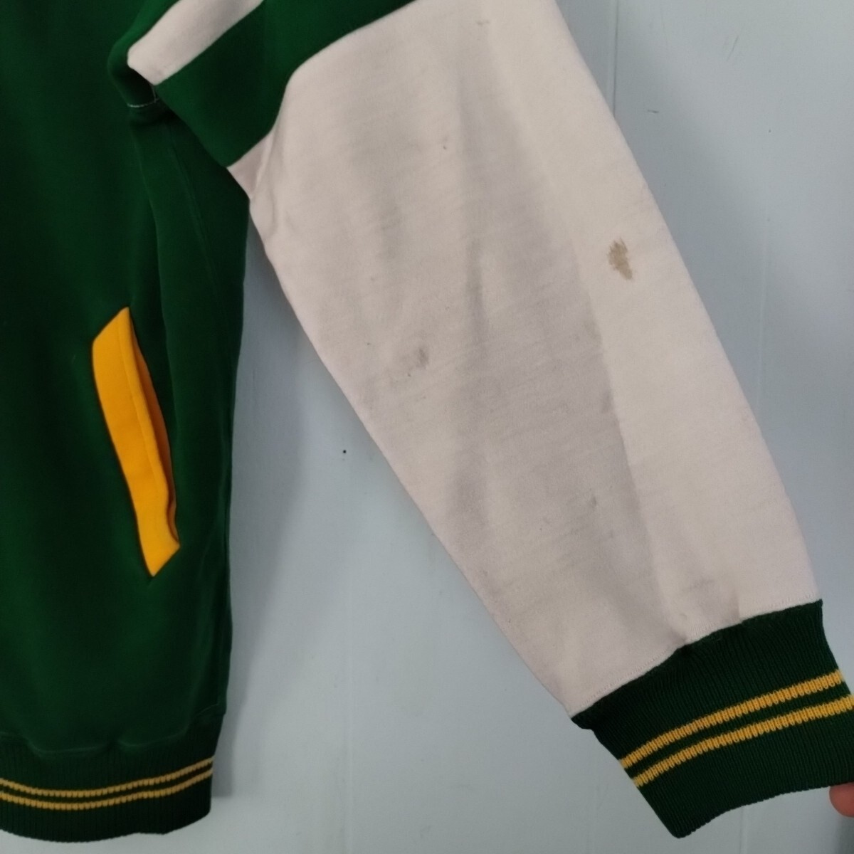 Rare 60s 70s Vintage Athletic Warmup University Guam Womens Made Korea Size 40