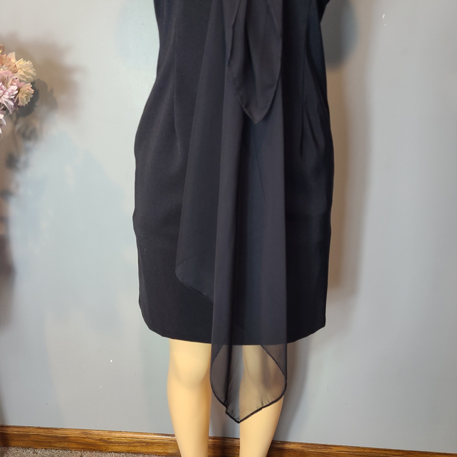 Vtg 90s Y2K Fairy Babydoll Dress Sz 10 Black Whimsigoth Wedding Guest Grad