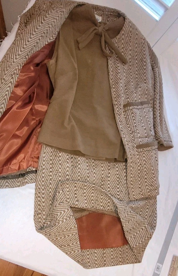 Marie Phillips 3pc 1950s Set~ Jacket W/ Skirt & Top( Button Up Back) Fully Lined