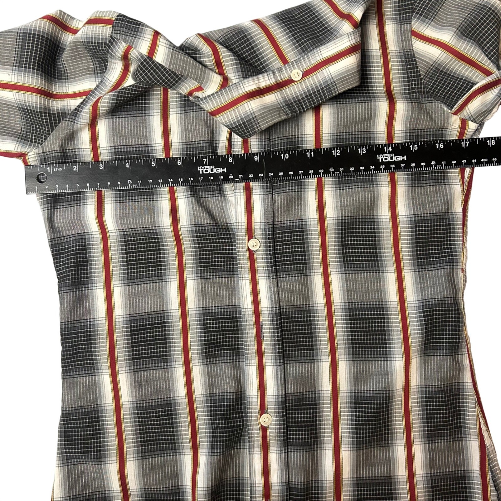 VTG Givenchy Chesa Shirt 6 Plaid Striped Button Down 80s Designer Hong Kong