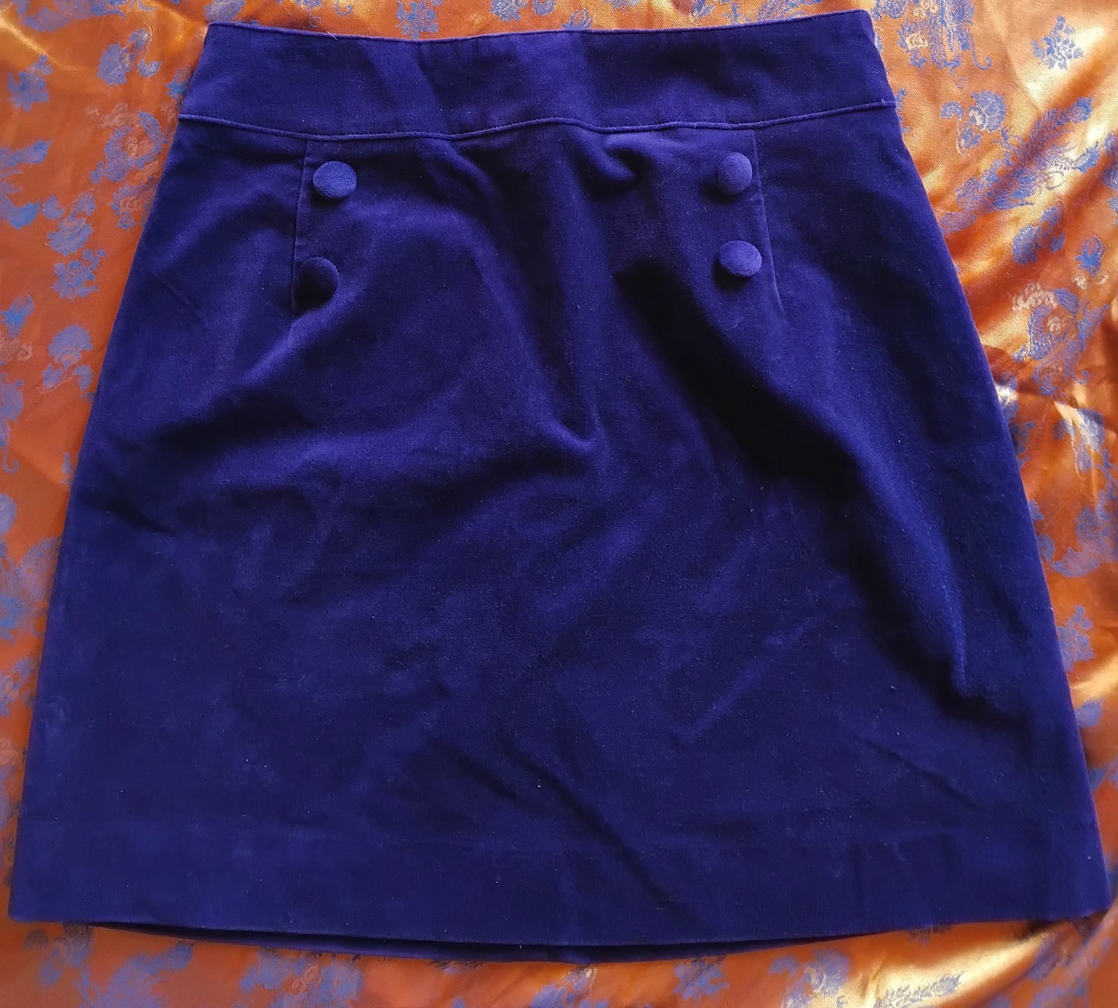 Revival purple mini skirt (cotton elastane) fully lined – size 8
