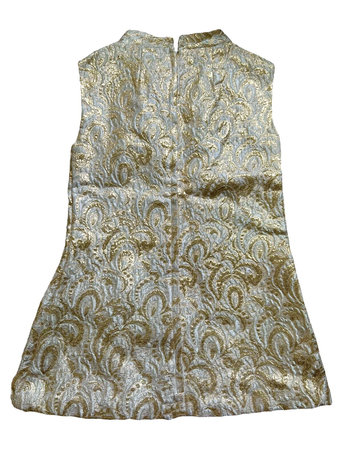 Vtg 60s Metallic Gold Brocade Tunic & Pants Outfit Set ELLI Europe Craft