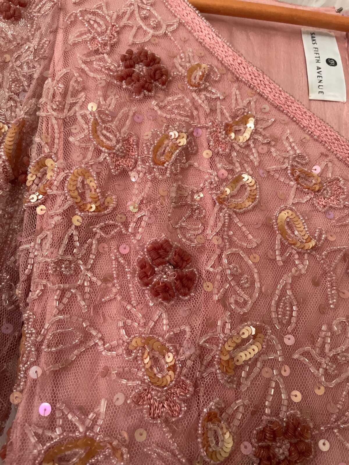 Naeem Khaan Riazee Vintage Beaded Long Gown Dress 8