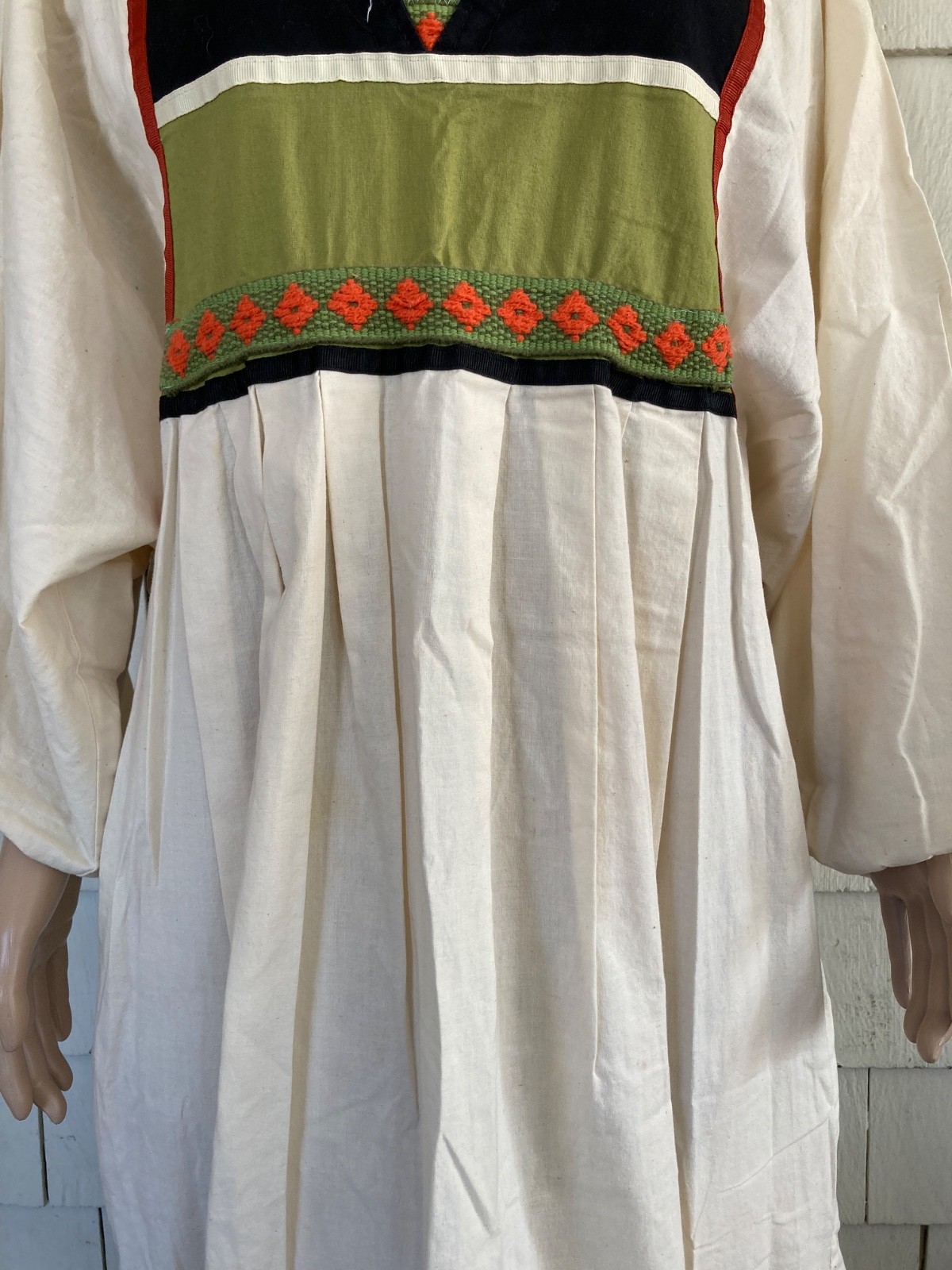 Vintage Festive Cottagecore 1970s Krist Gudnason California Dress Size Small