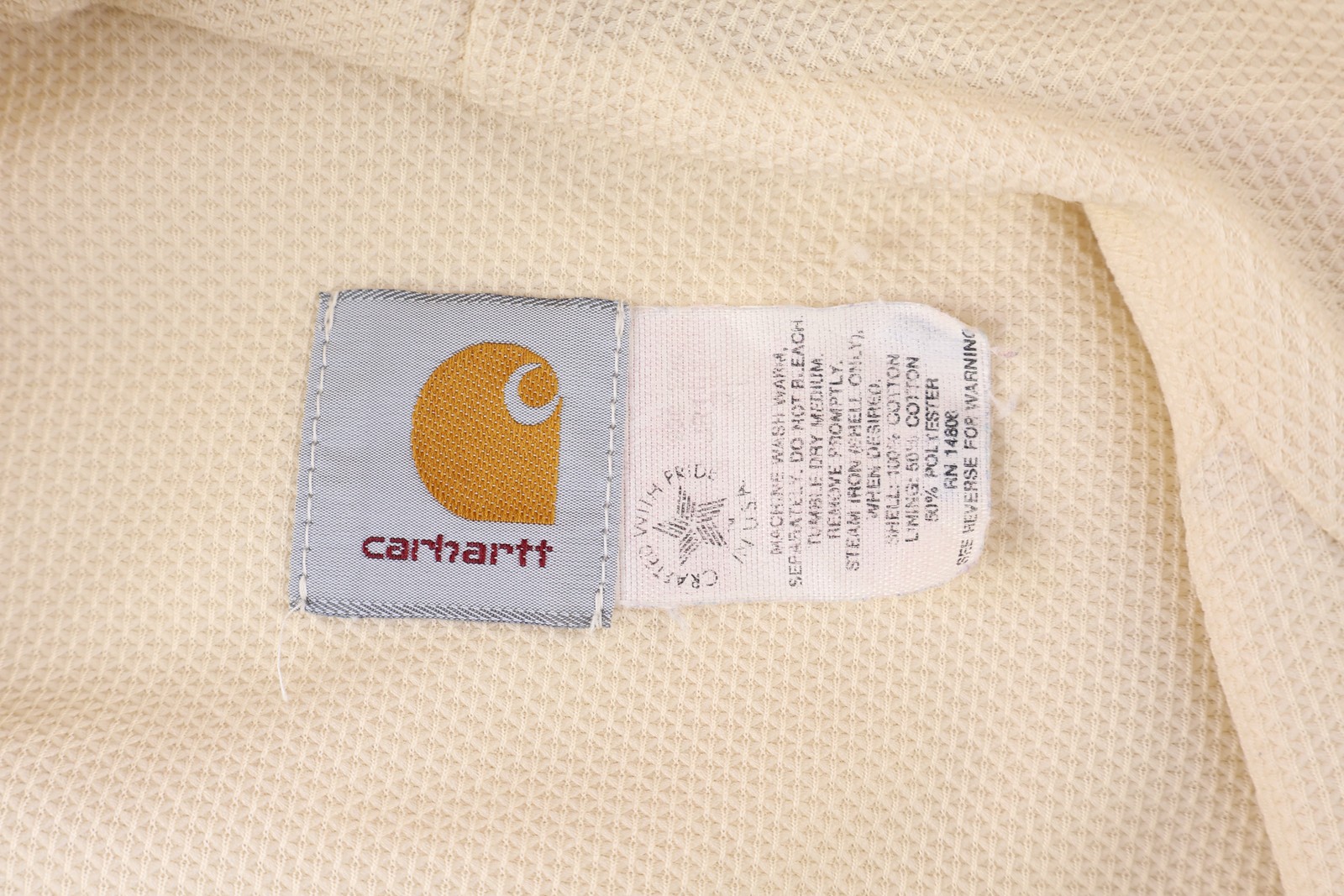 Carhartt Logo Patch Cream Full Zip Jacket