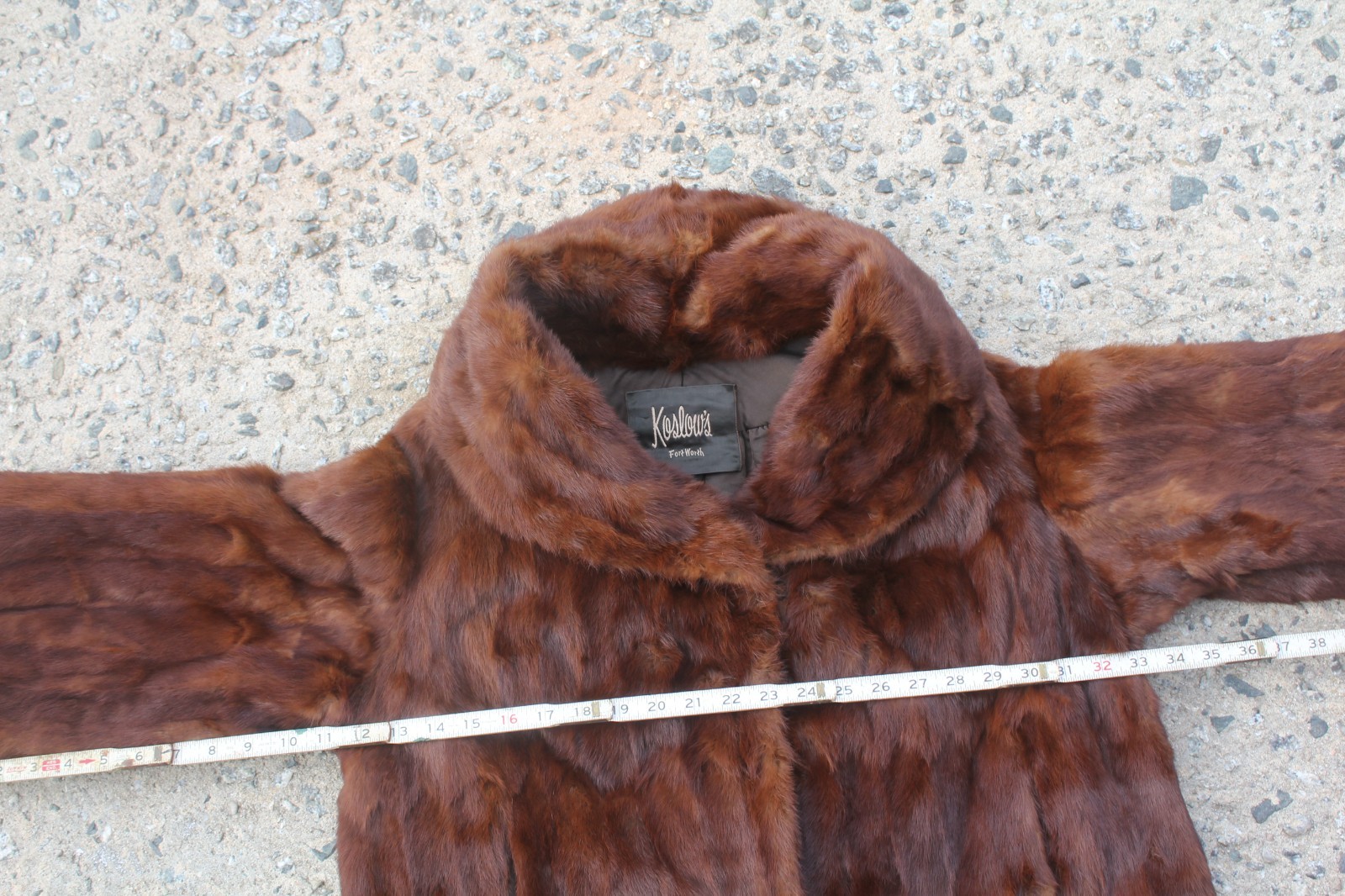 Vintage Koslows Genuine Mahogany Mink Mid Length Fur Coat Forth Worth S/M? LOOK