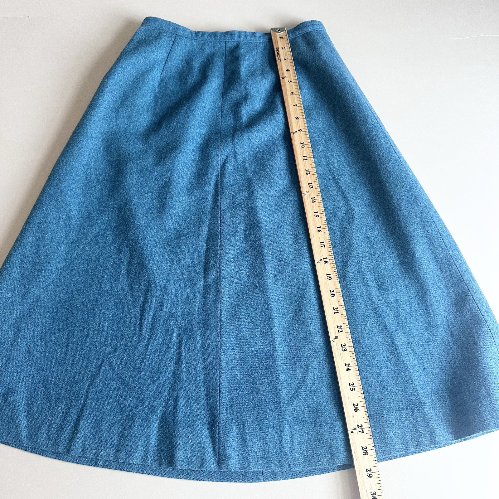 VTG Pendleton 1970’s Skirt Women’s 100% Pure Virgin Wool Teal Size 12 USA