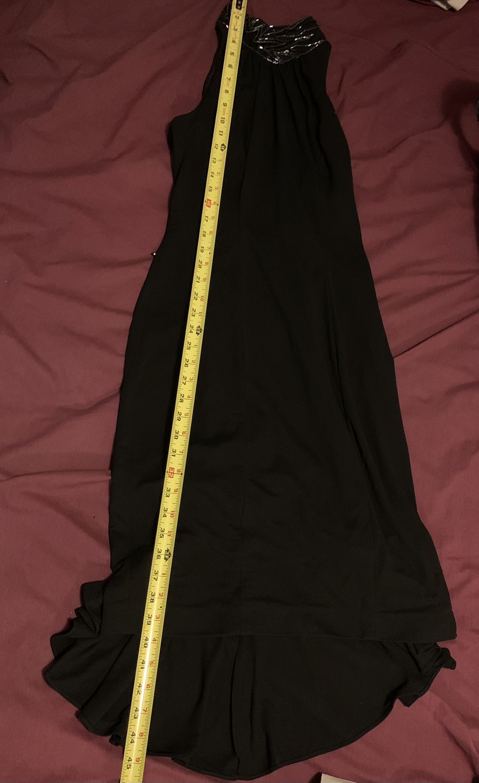💥VGT 1980s Casadei Halter Beaded Sleeveless Cocktail Dress Black Pencil Dress