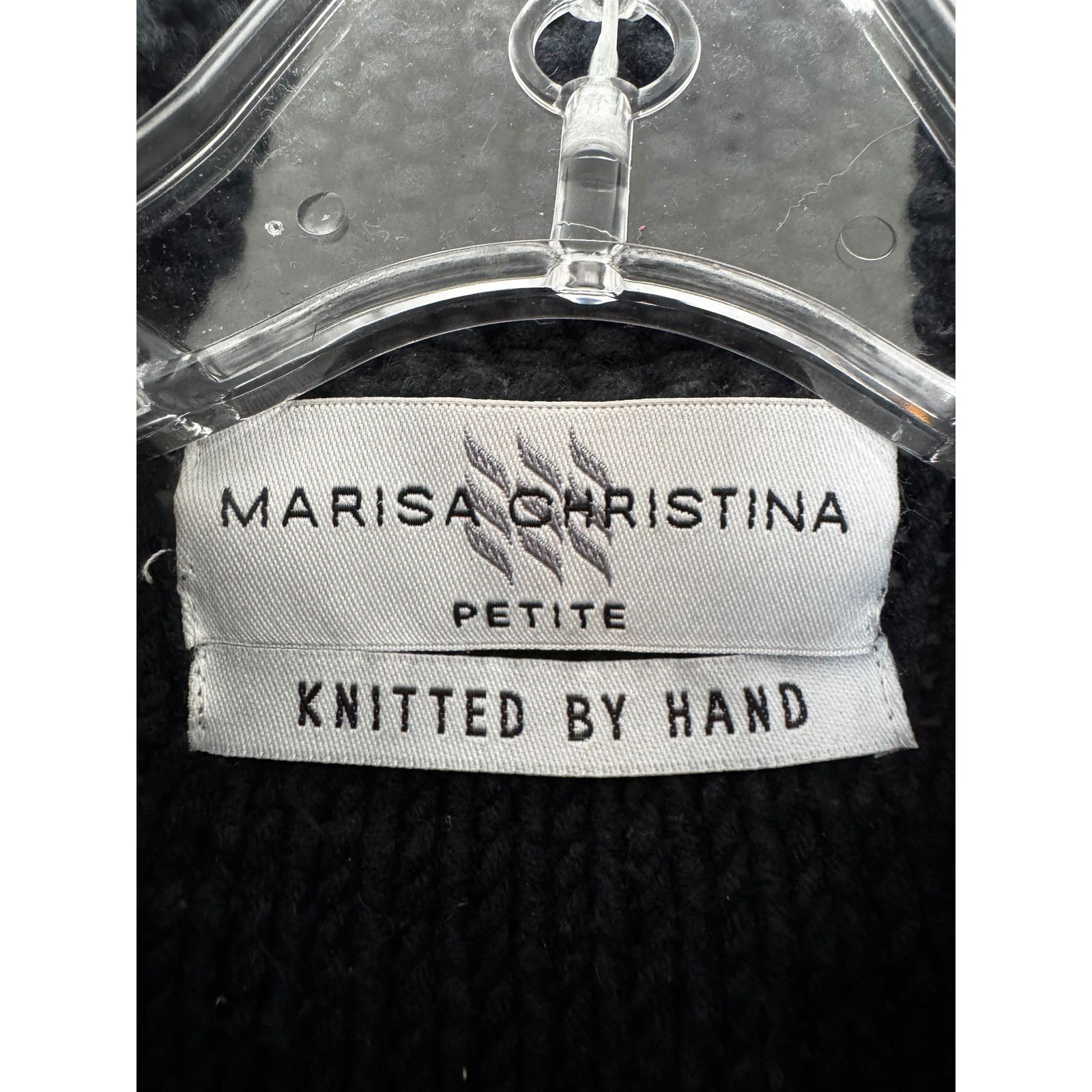 VTG Marisa Christina Petite Hand Knit Rainbow Harlequin Zip Cardigan Sweater PP