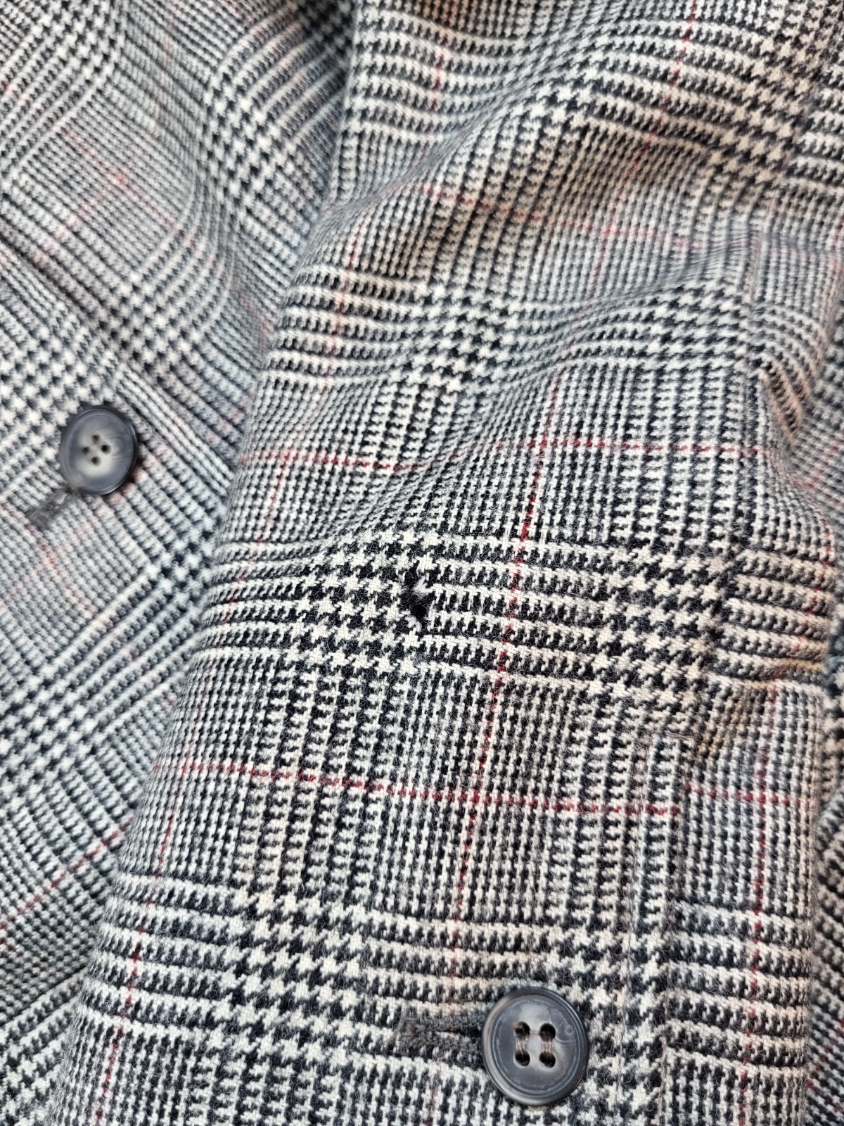 VTG SFAbulous Glen Plaid Cropped Offset Buttoned Blazer Pleated Skirt Set Sz 6/8