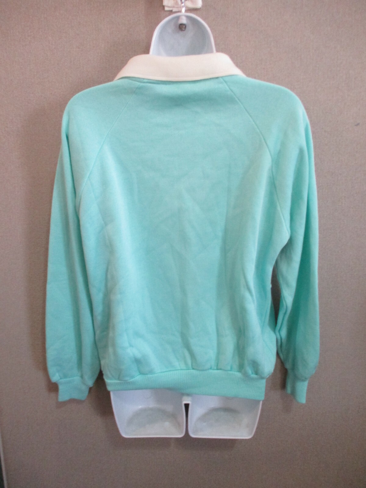VTG 70’s Contemporary Casuals Sweatshirt Size Medium NWOT Knit Inset Collared