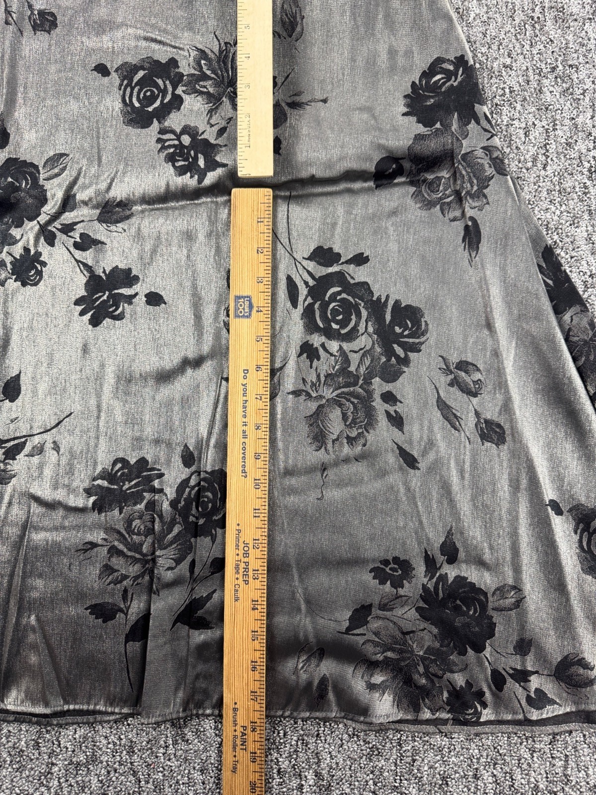 Vtg Expo Dress Women 12 Night Black Velvet Floral Flare Cocktail Whimsigoth Vtg