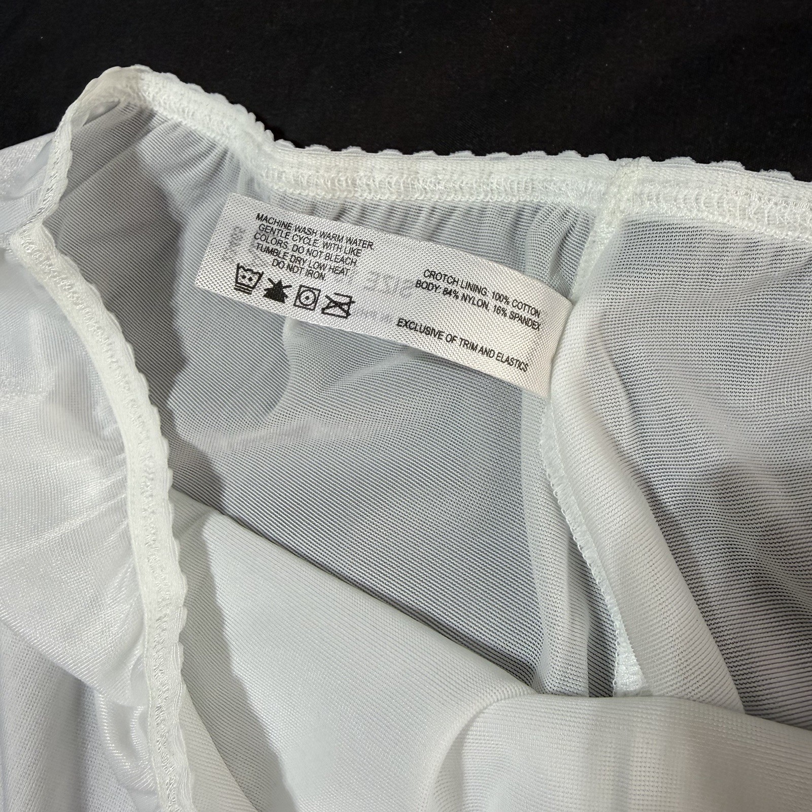 3 Pair Vintage Bali 23465 White Nylon Satin Full Cut Brief Panties Size 13 NEW