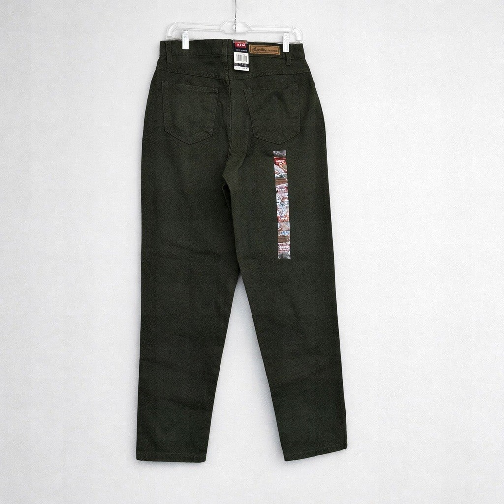 Bill Blass NWT Vintage Jeans Size 8 Olive Easy Fit High Rise Straight Tapered