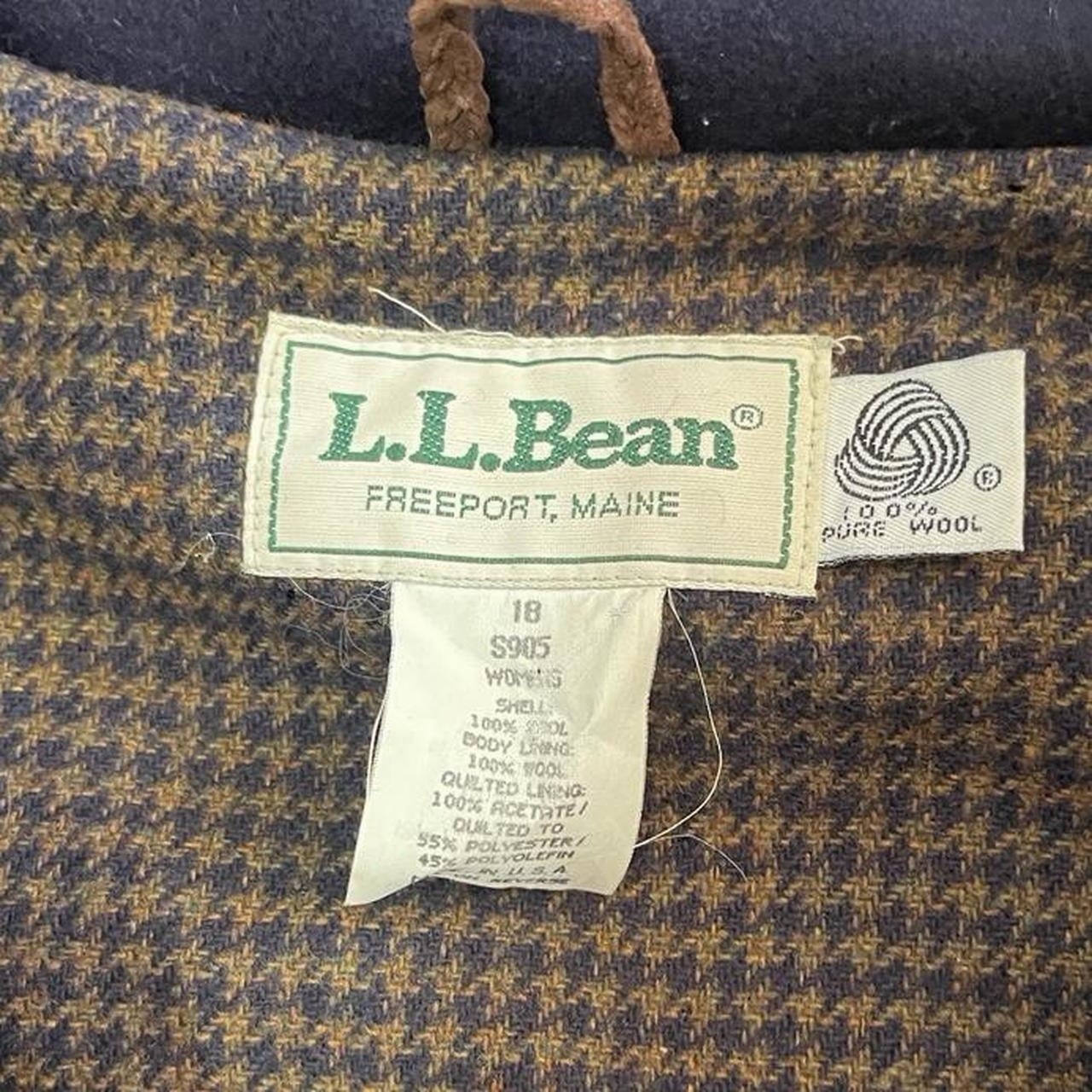 1990s L.L.Bean Woman’s vintage wool duffle coat. 100% wool Size 18