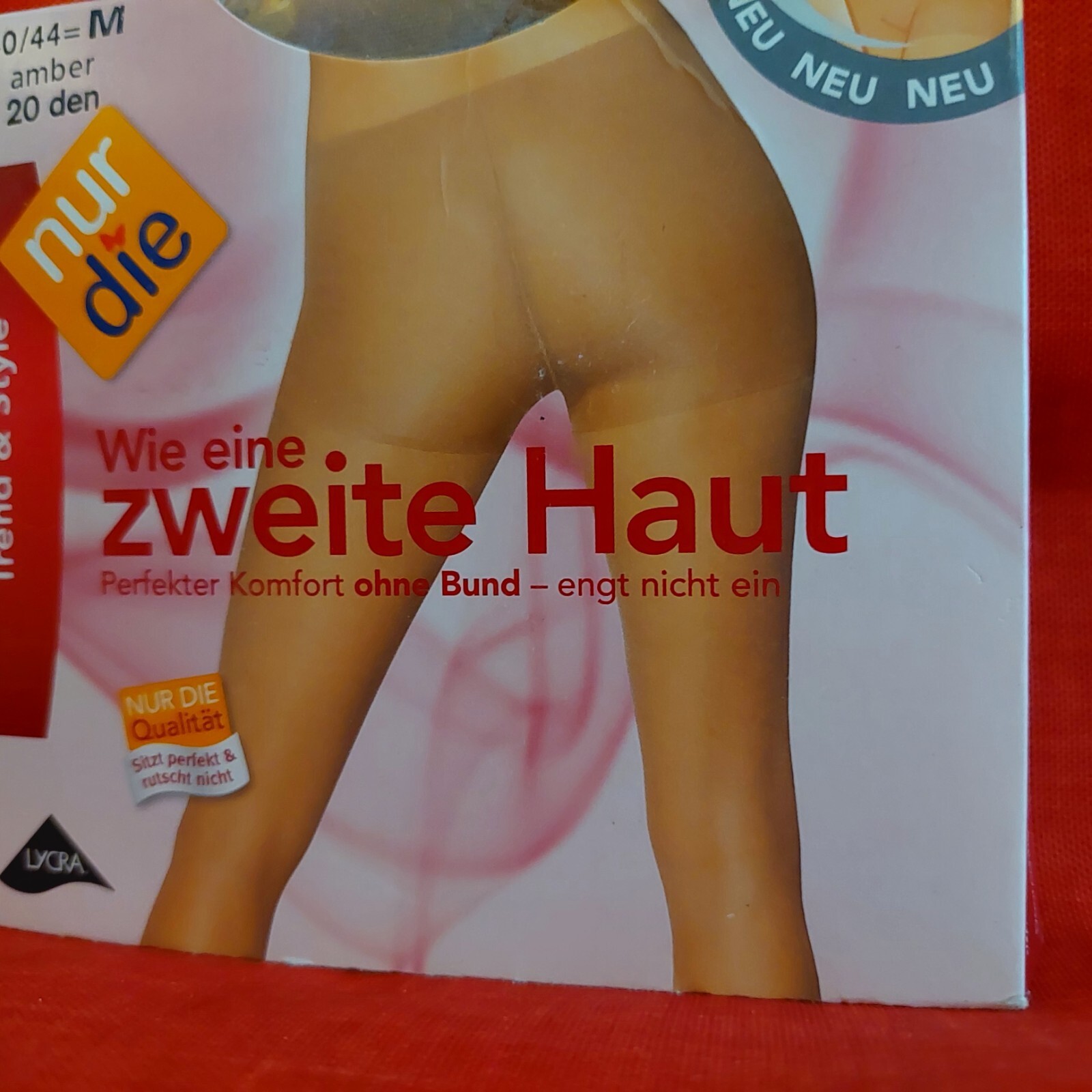 Vintage Pantyhose Zweite Haut Germany Nur Die Size M Color Amber BBROS3
