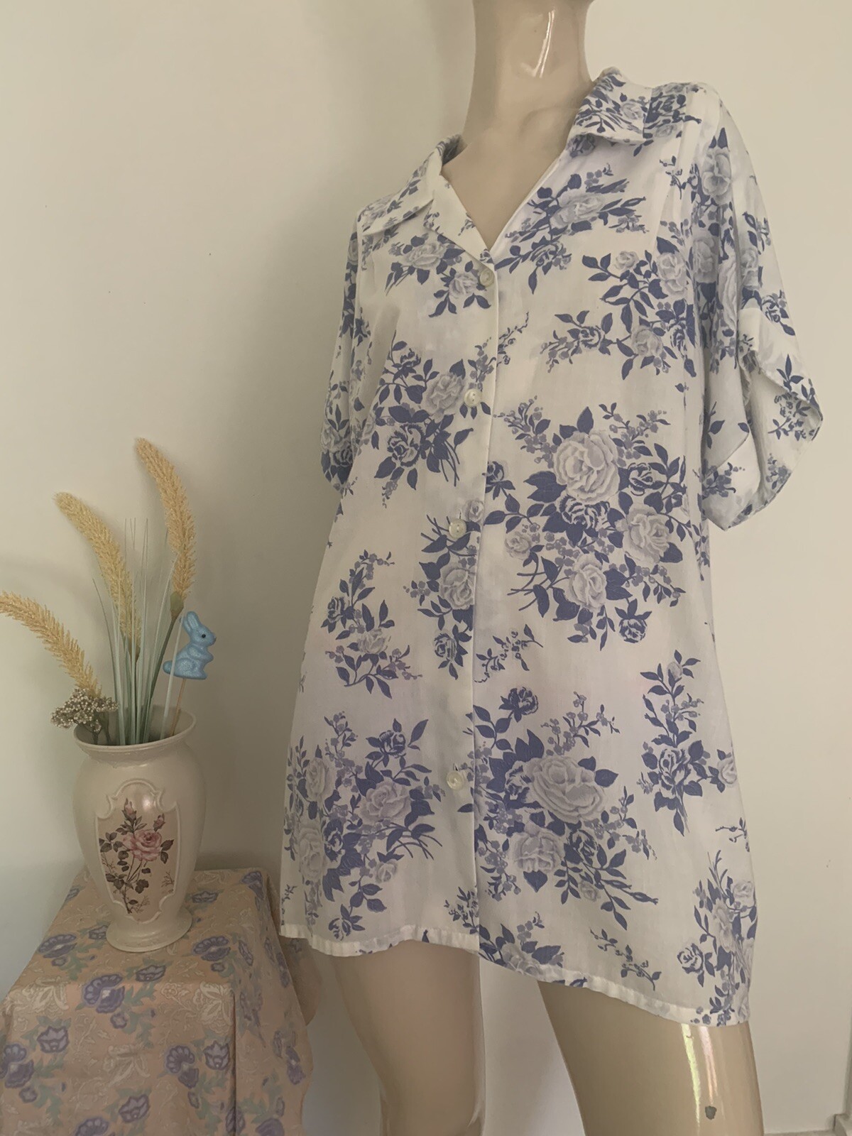Vintage 90s Floral Oversized Button Up, JoRo Fashion Top, 2XL