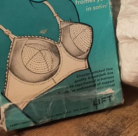 VINTAGE „PICTURE PRETTY” BRA BY ELAINE OF HOLLYWOOD – 34C