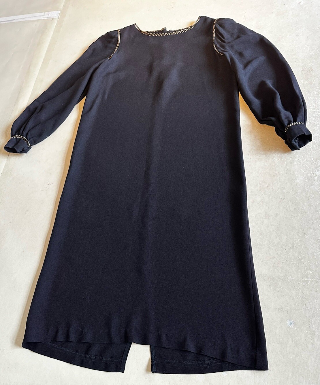 Vintage Regina Kravitz N.Y. Womens Blk Crepe L Sleeve Long Dress Sz 10 used