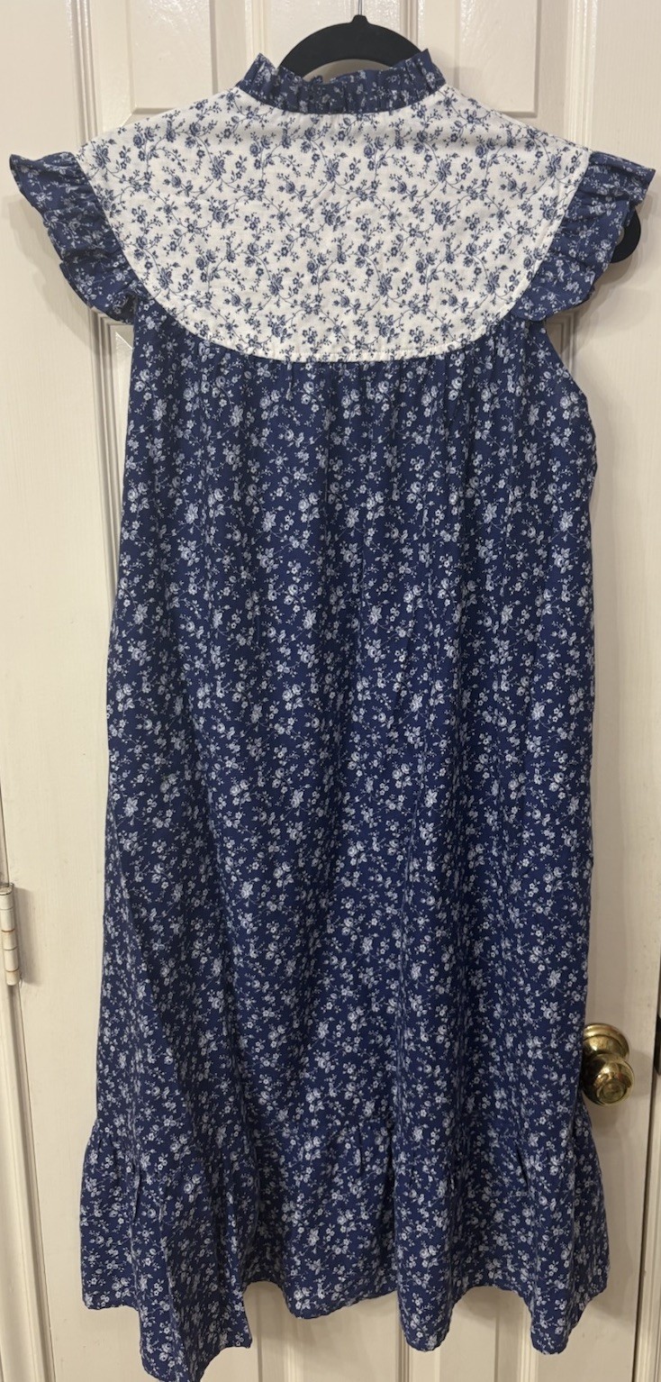 Women’s Floral Prairie Cottagcore Nightgown Dress 70s/80s Prop Costume VTG L