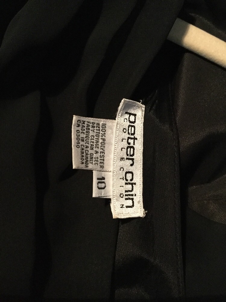 Vintage Peter Chin Classic LBD sz 10 Double Skirt Feminine Sleeveless