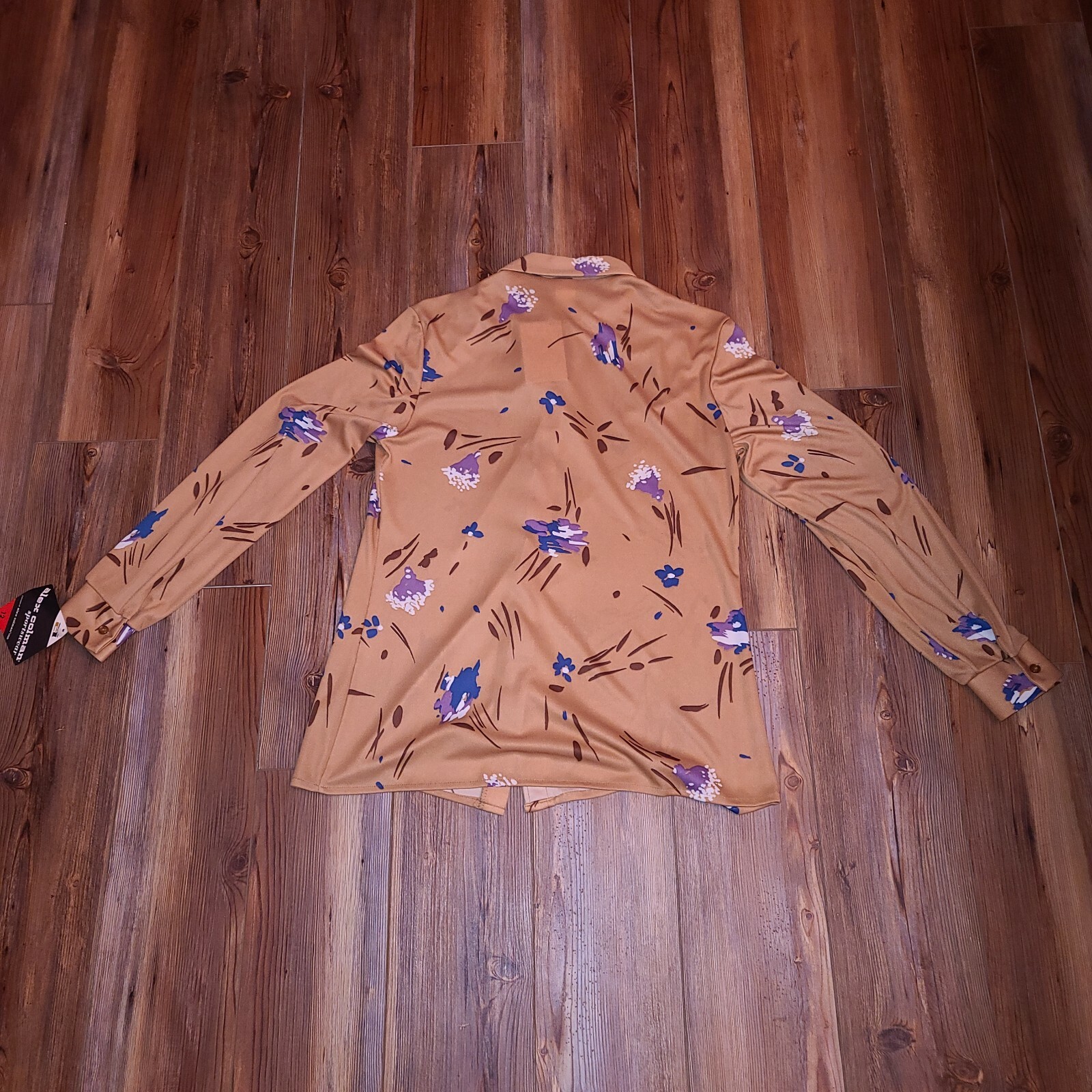 Vintage NOS 70s Alex Colman Floral Blouse Size 12