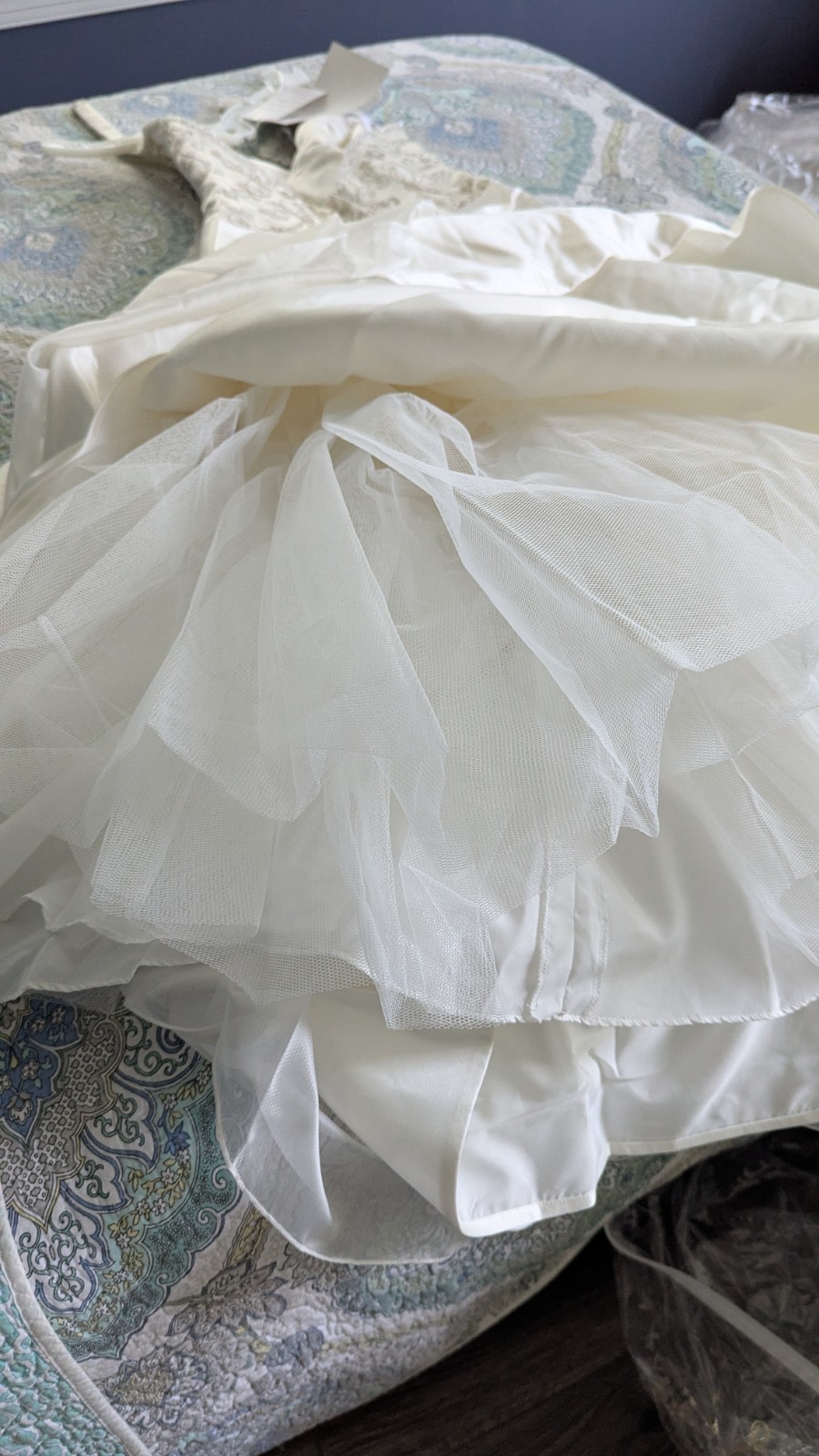 Vtg Mon Cheri Bridal Halter Beaded Wedding Gown NWT Sz 8 More Like a 4 To 6