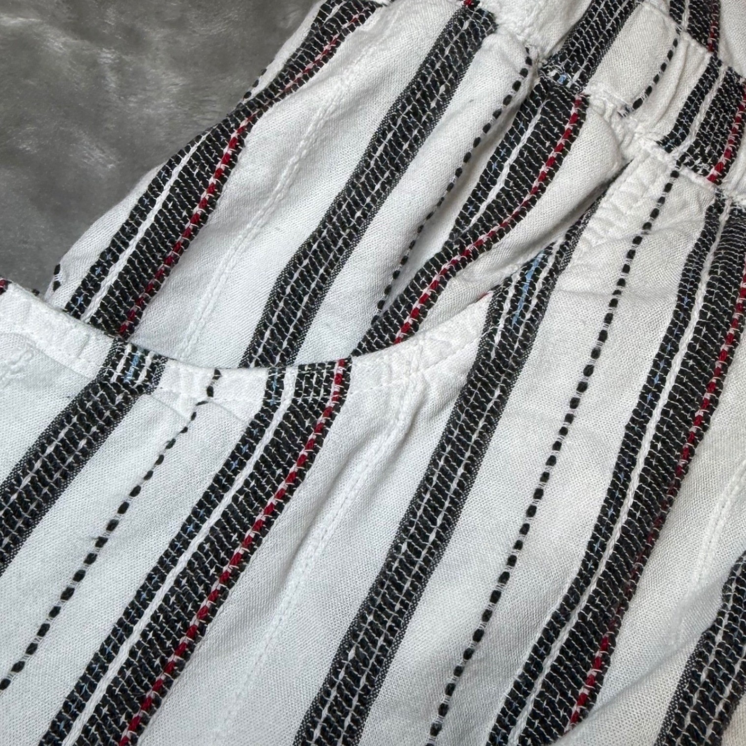 Wrangler Retro Womens Size Large Striped Dress Off Shoulder Cottagecore Boho