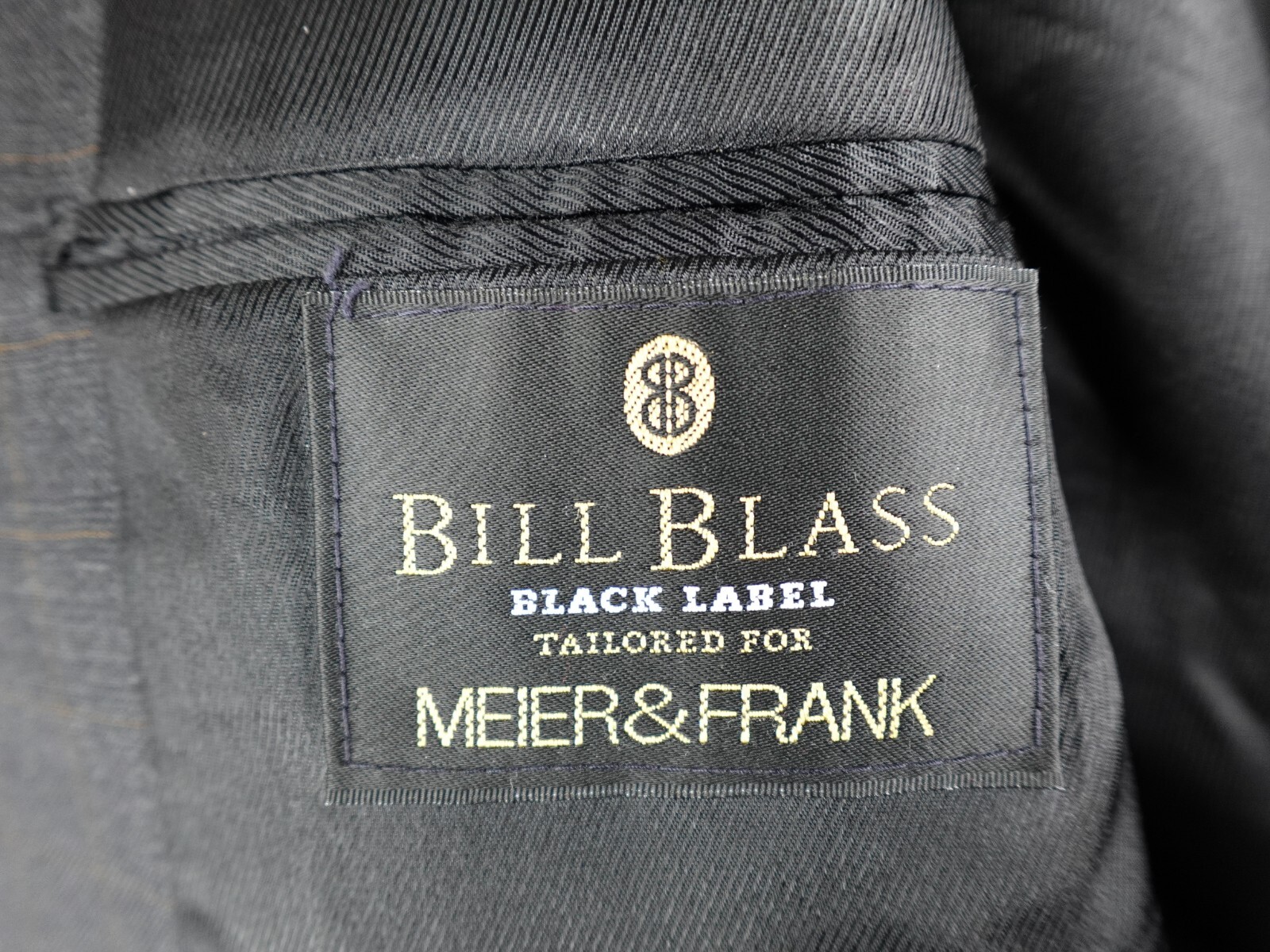 Bill Blass Black Label Meier & Frank Wool Sport Coat 44L Dark Gray