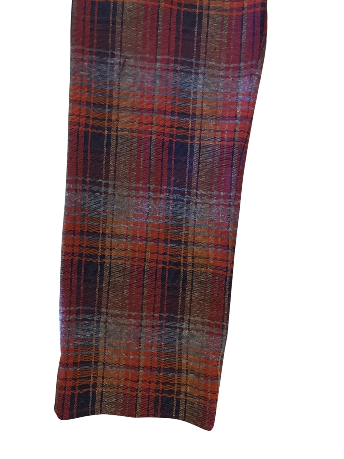 Vintage Graff Californiawear Polyester Retro Red and Blue Plaid Stretch Pants