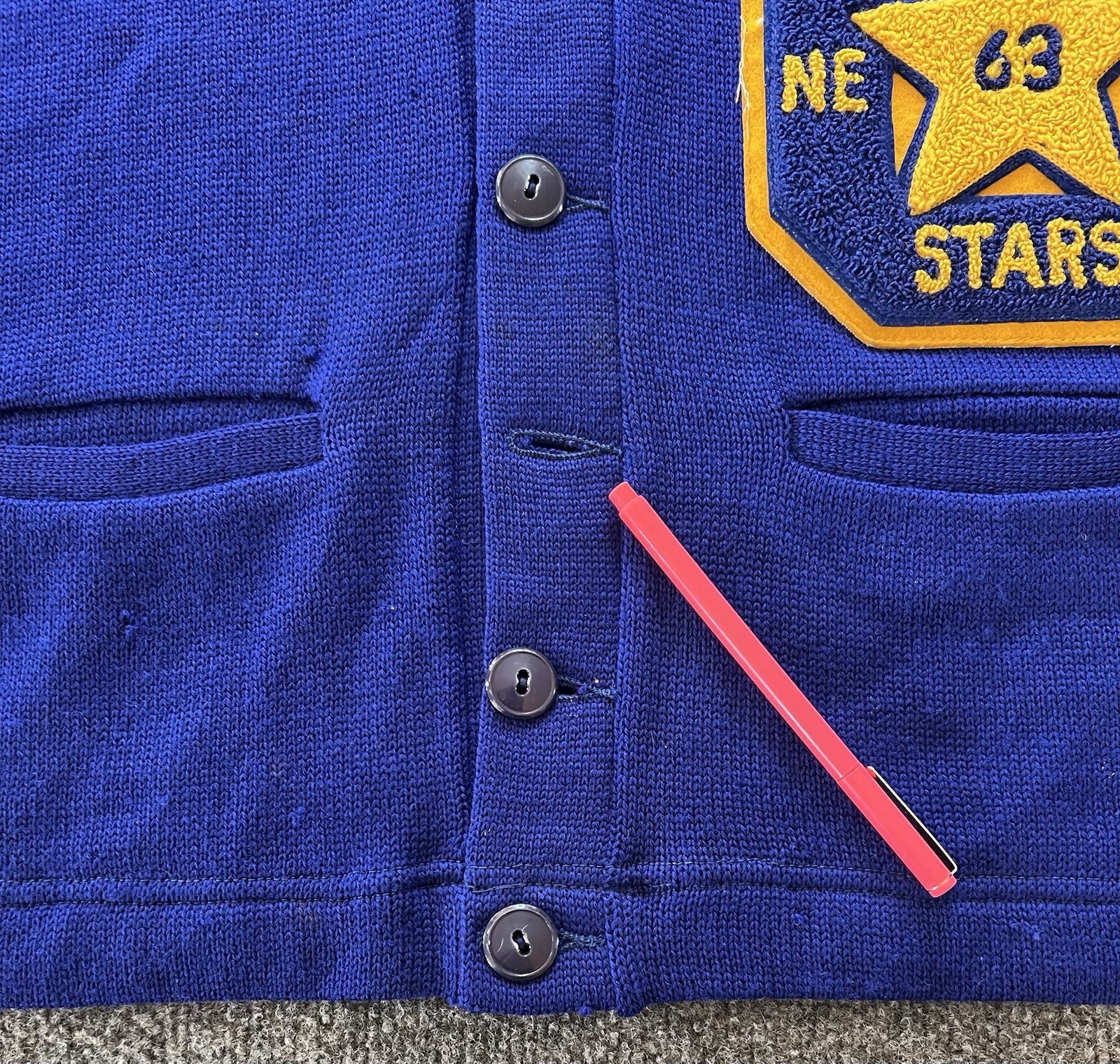 VTG 60s New Era Letterman Cardigan Sweater Norse Stars Chicago Knitting Mills