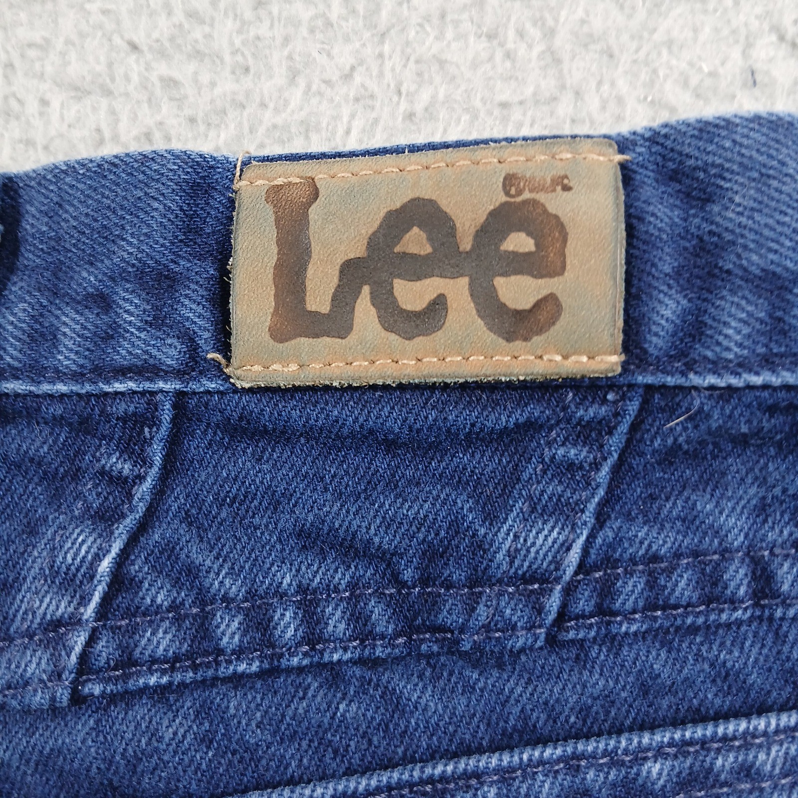 Lee Made in USA High Waist Mom Jeans Tapered Leg 12 Pet Dark Blue Denim EUC