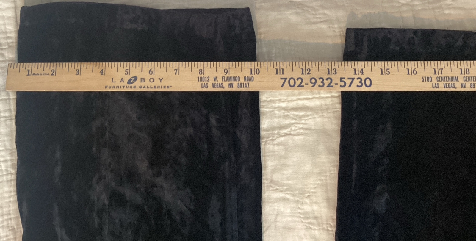 Born in America Black Velour Vintage Womens High Waist Wide Leg SZ 7/8 USA Made