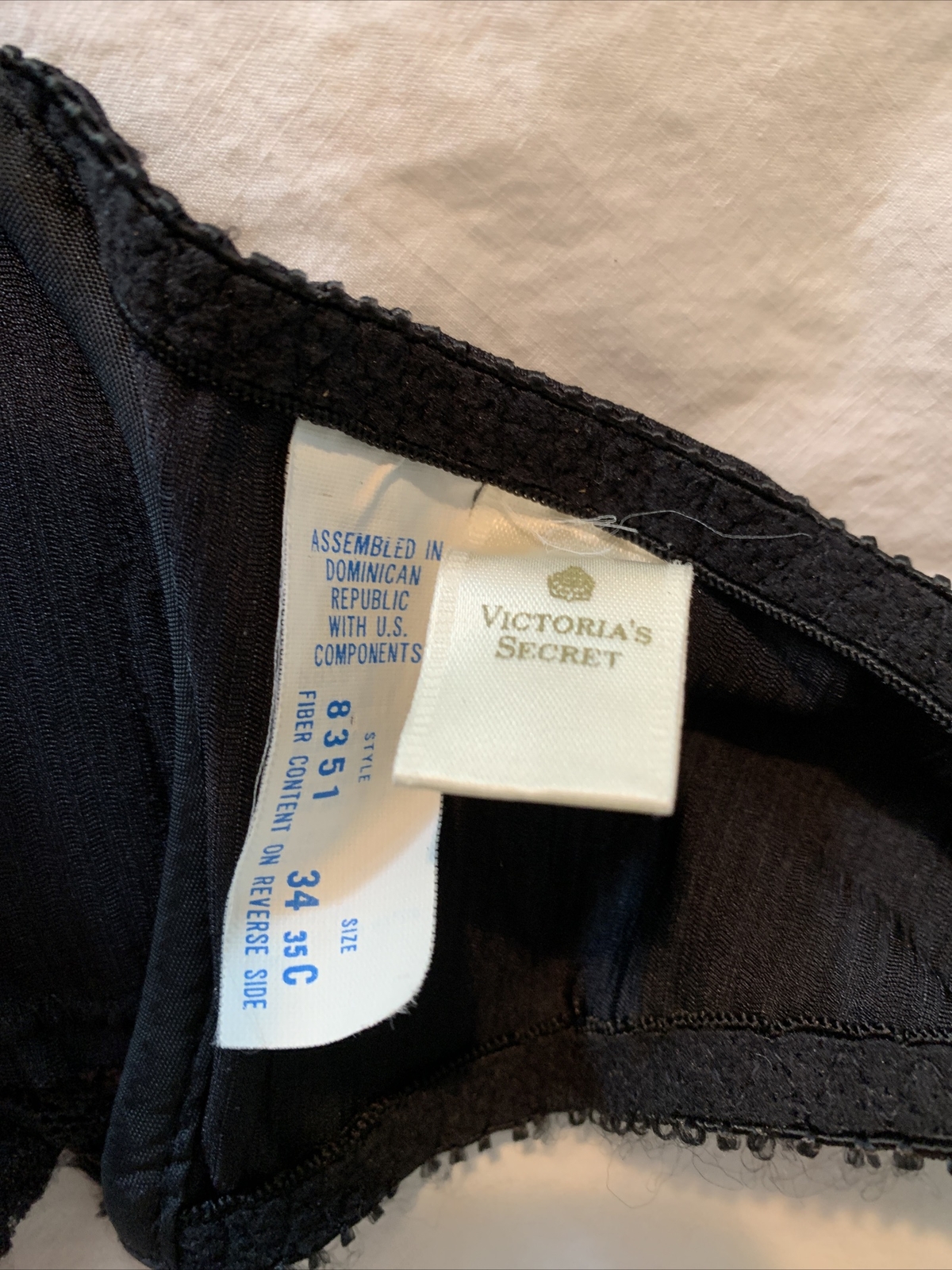 Vintage Victoria’s Secret 34C Sheer Black Lace Front Closure Underwire Bra