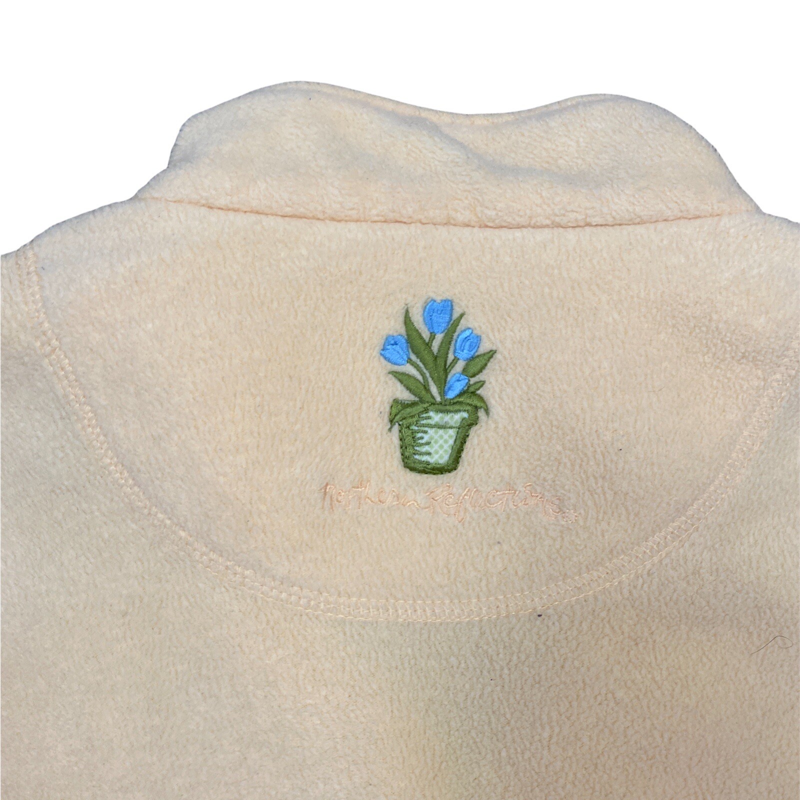 Vintage Northern Reflections Sweater Small Yellow Cottagecore Floral Gardening
