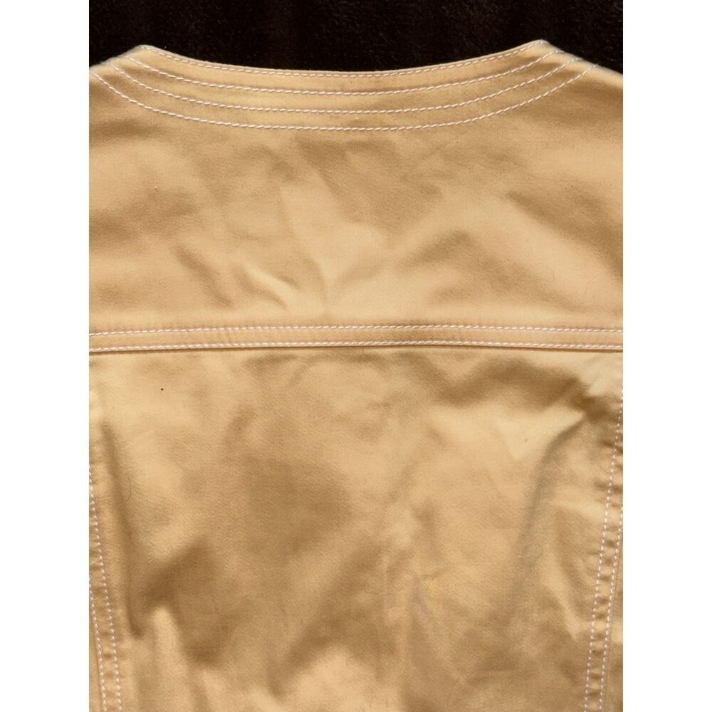 Ruby Rd. 6P Butter Yellow Stretch Cotton Short Jacket w MOP Buttons MINT!