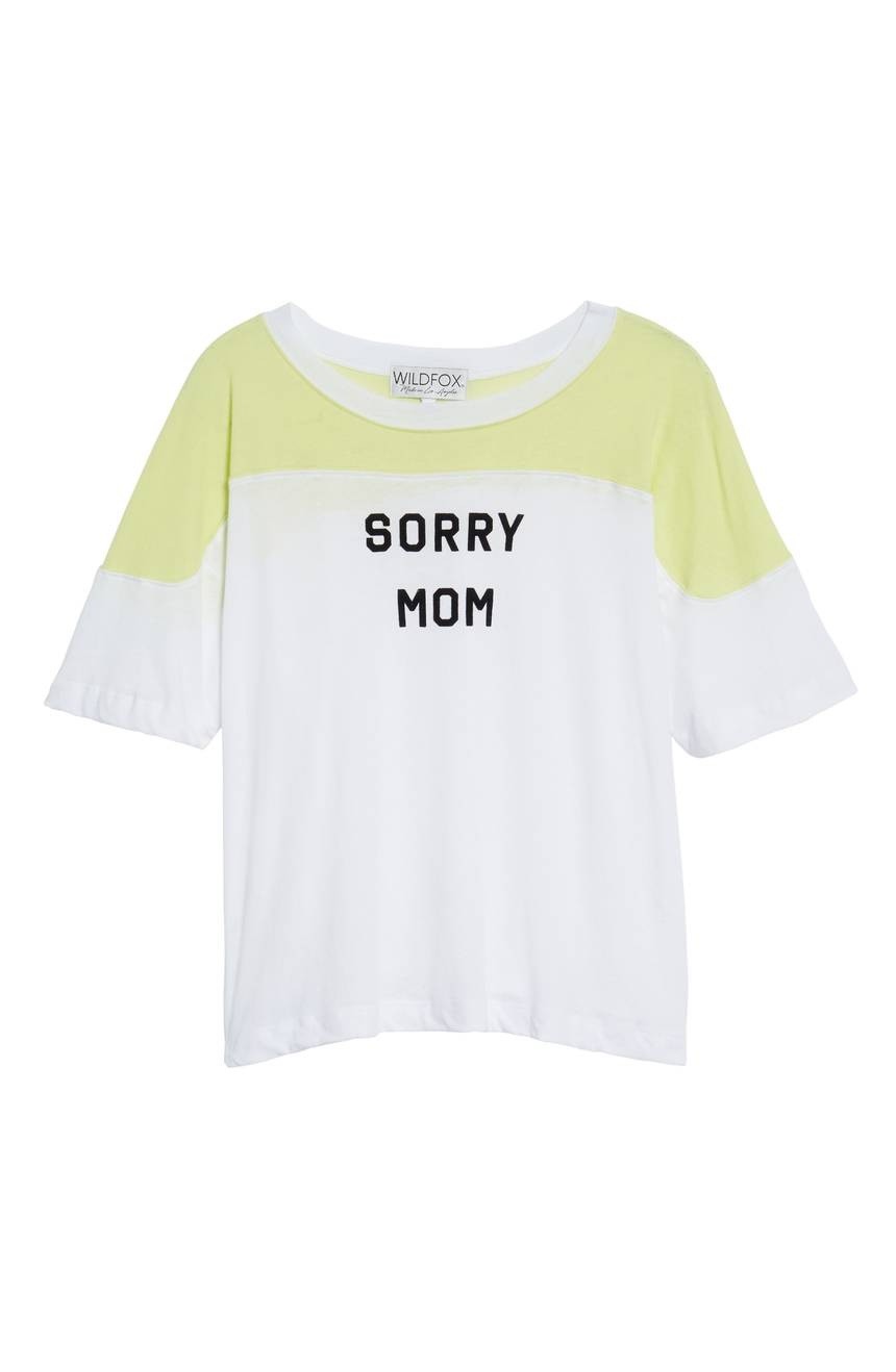 New Wildfox Couture Bad Girl Sorry Mom Samuel Tee Jersey T-shirt Top
