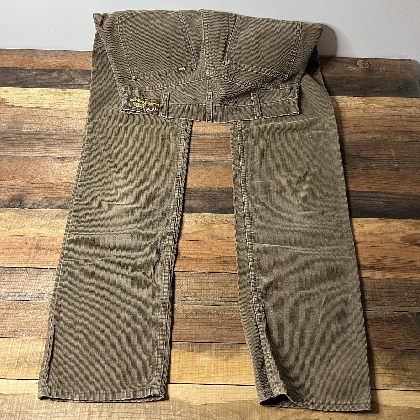 Vintage 70s 80s Gap Pioneer Corduroy Pants Size 31 X 33 Brown Straight Leg