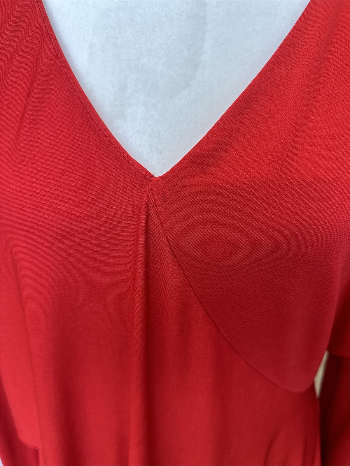 Holly Harp From Bergdorf Goodman Vintage 70s Iconic Red Tiered Jersey Dress S