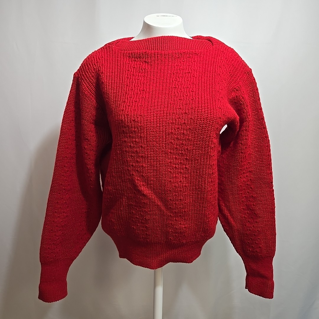 Vintage Brentwood Sportswear Sweater Womens Size 40 (~Medium) 100% Wool Red