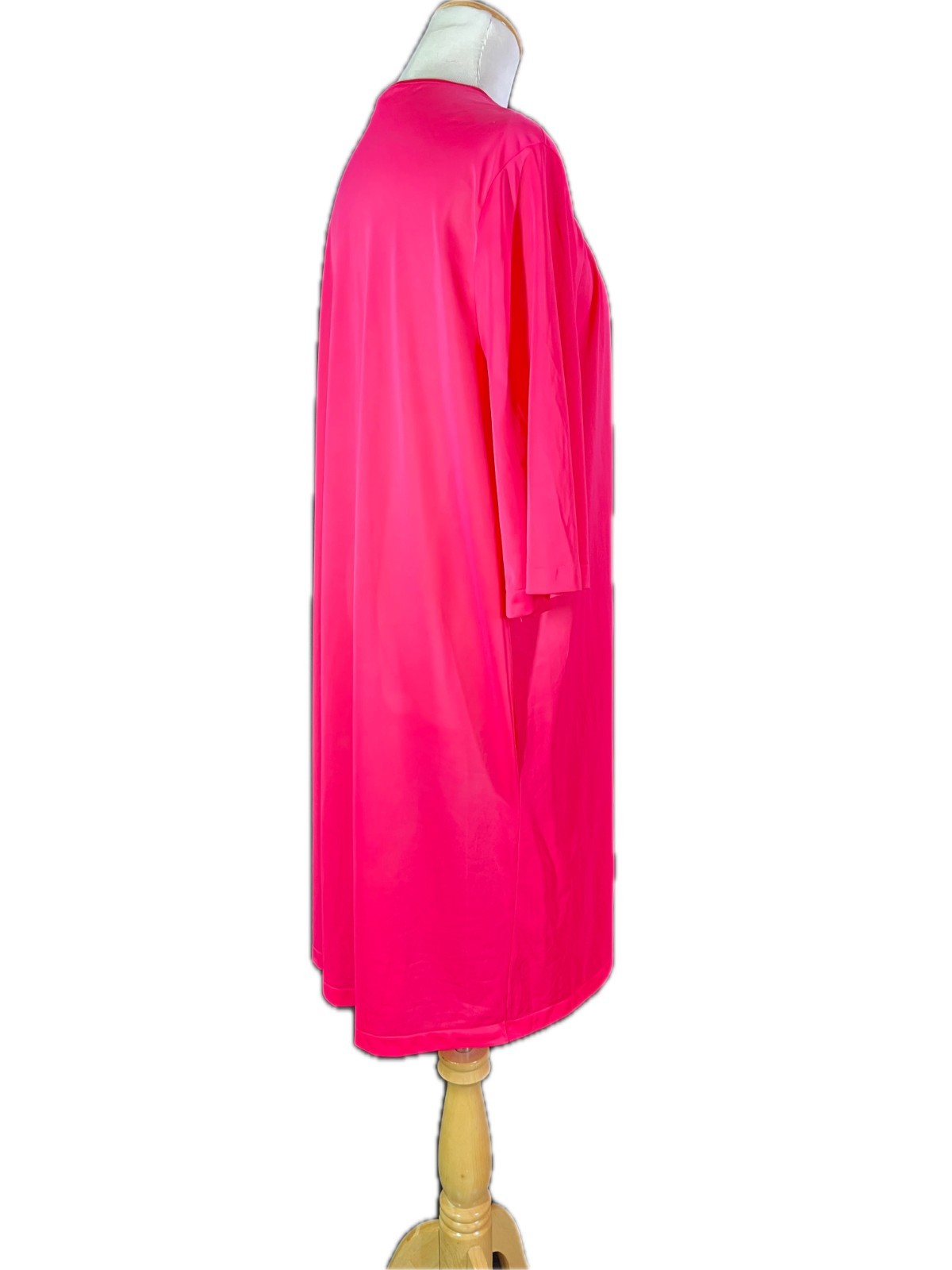 Vintage Vassarette Size XL Pink Tricot Nylon Housecoat Thin