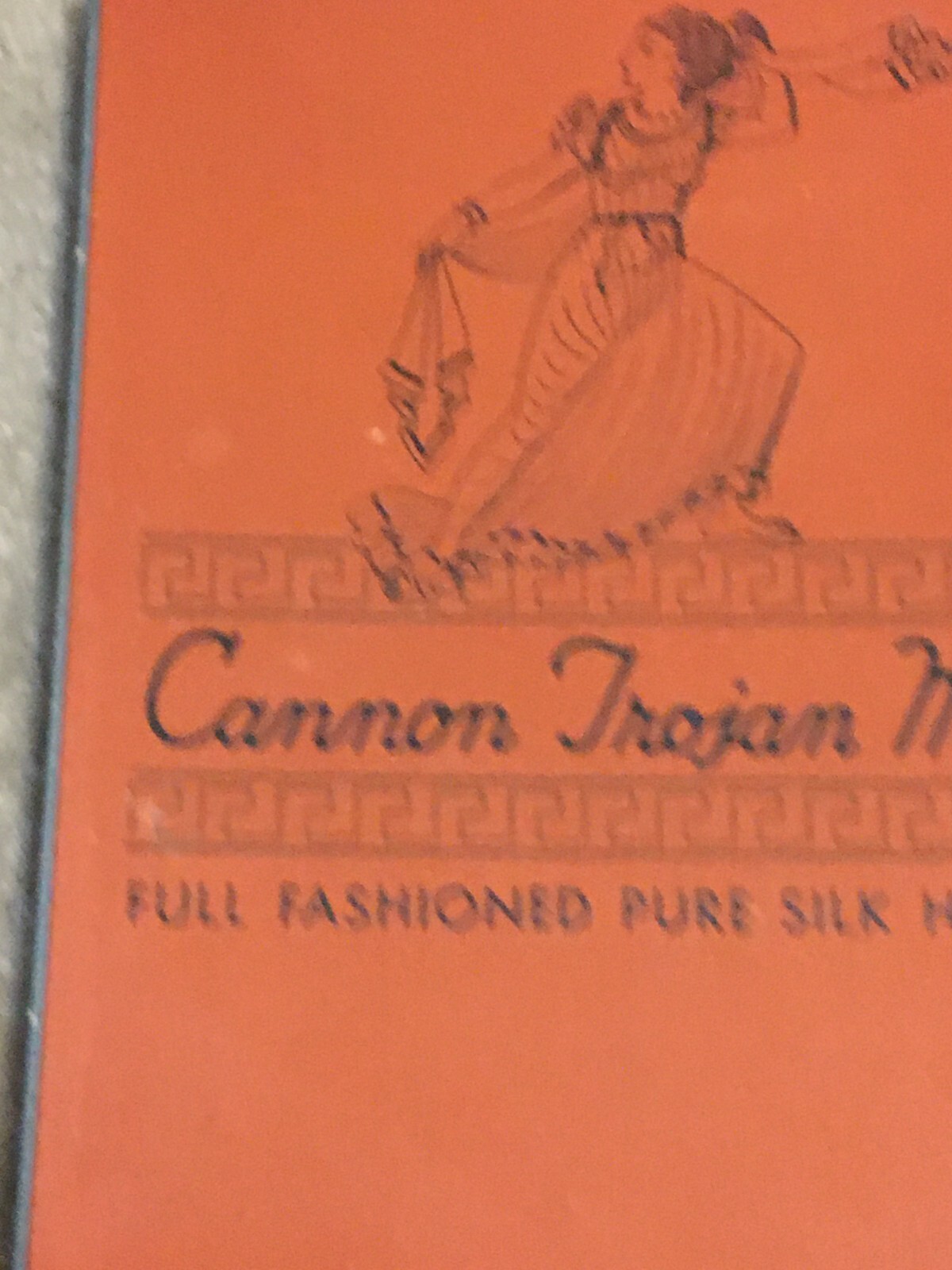 Vtg 1920s Cannon Trojan Maid Brand SILK Stockings Crdbrd Empty Box Hosiery, Hose