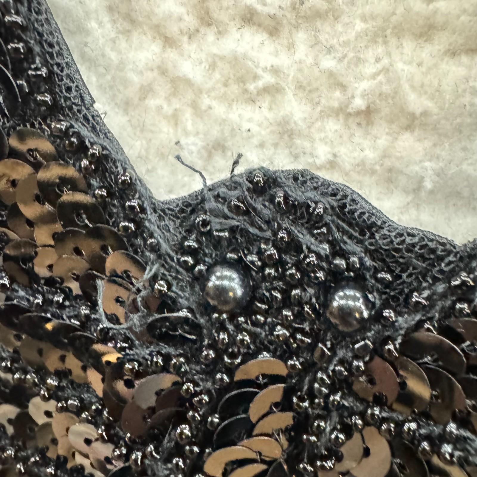 Y2K Vintage Butterfly Crop XS Small Medium Black Sequin Cyber Rave Club Festival