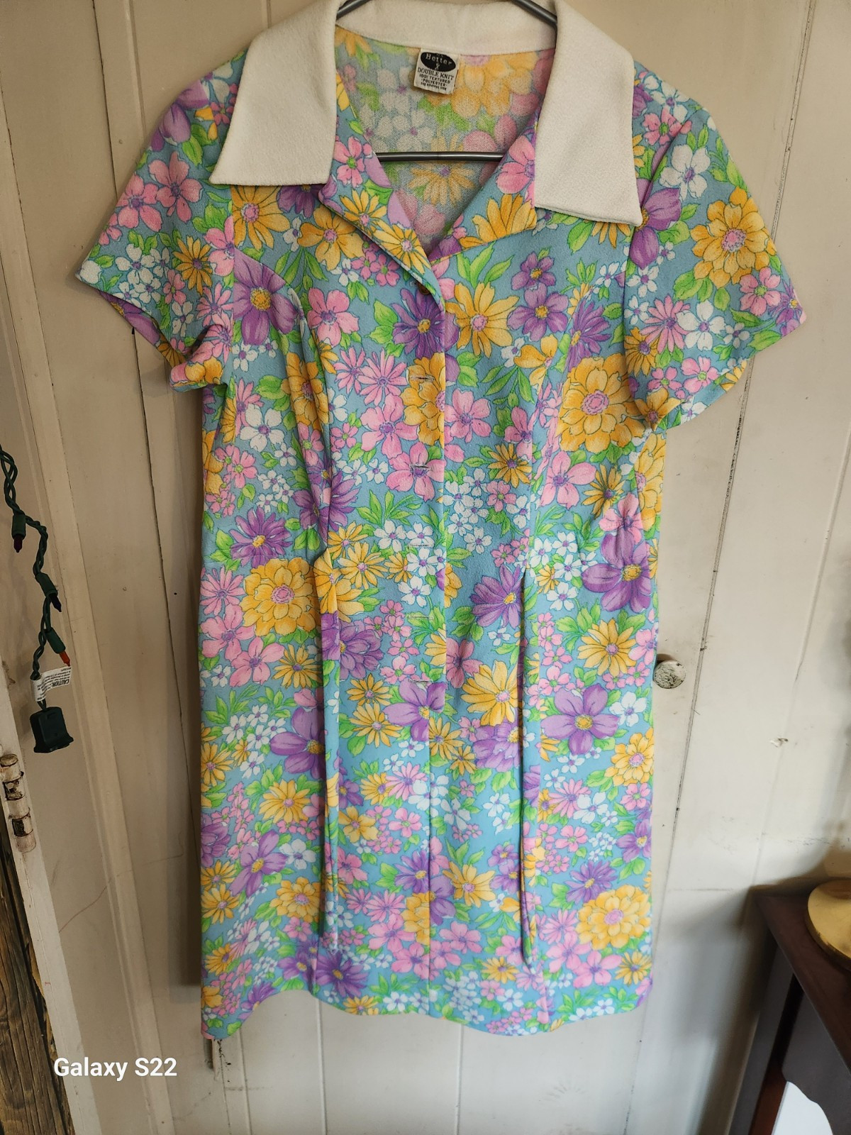 It’s Better Floral Dress Vintage 60s Double Knit