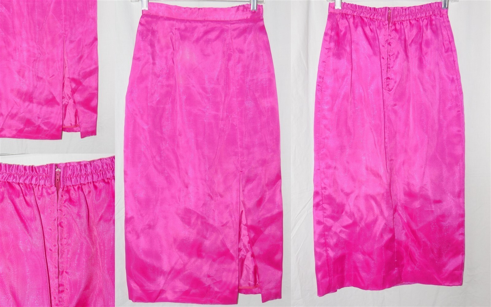 LOT Vtg 1990s Teal Pink Black Bright Top Skirt Womens Evan Picone Neiman Marcus