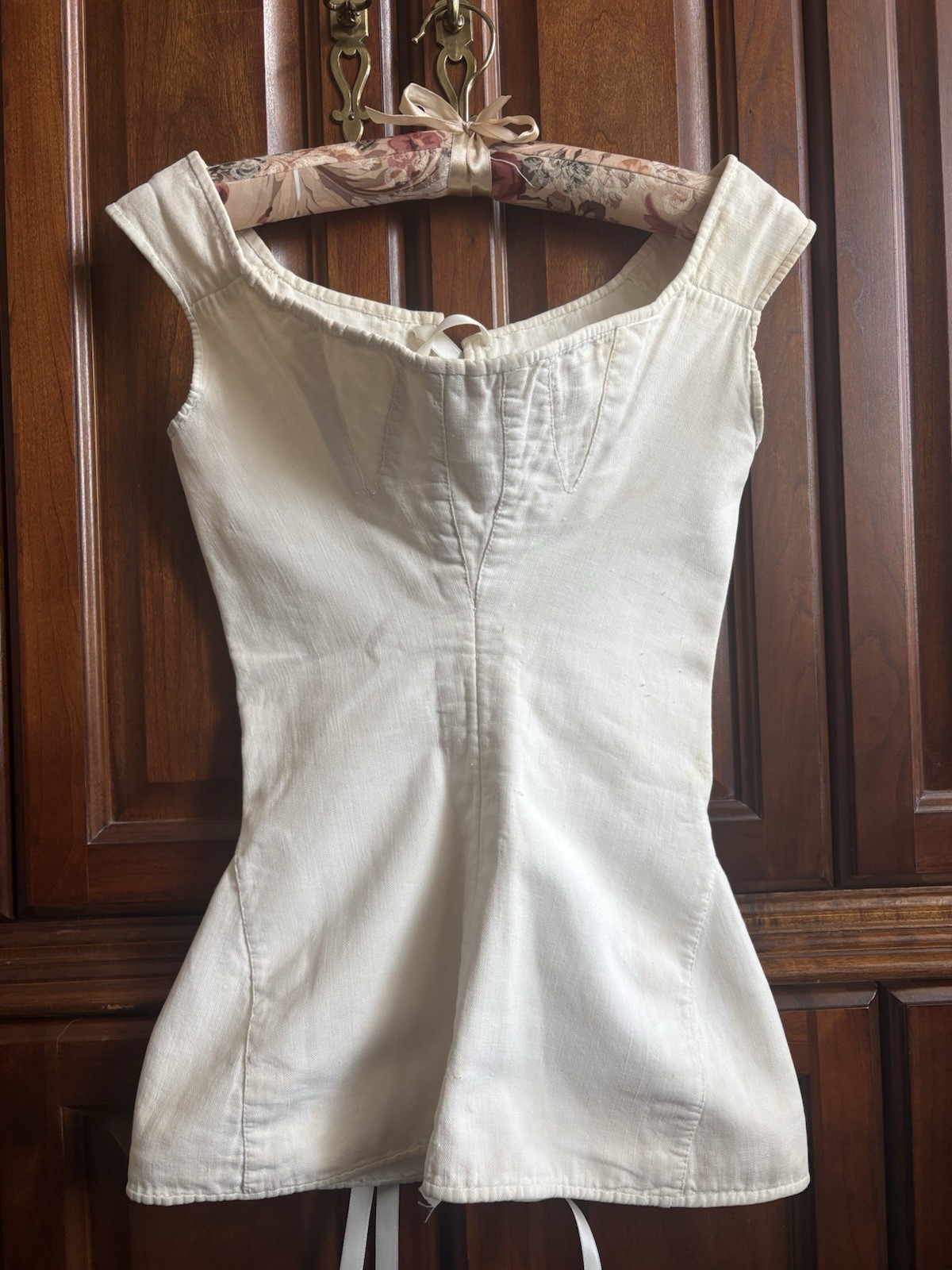 Antique Victorian Corset 1800s Stay Cotton Rare 19th C Western Costume Co