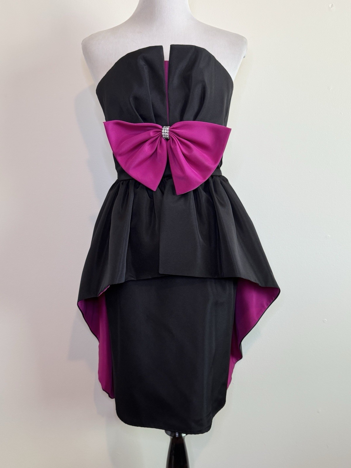 Huey Waltzer Darcy Vintage 80s Designer Cocktail Party Dress Prom Formal XS S