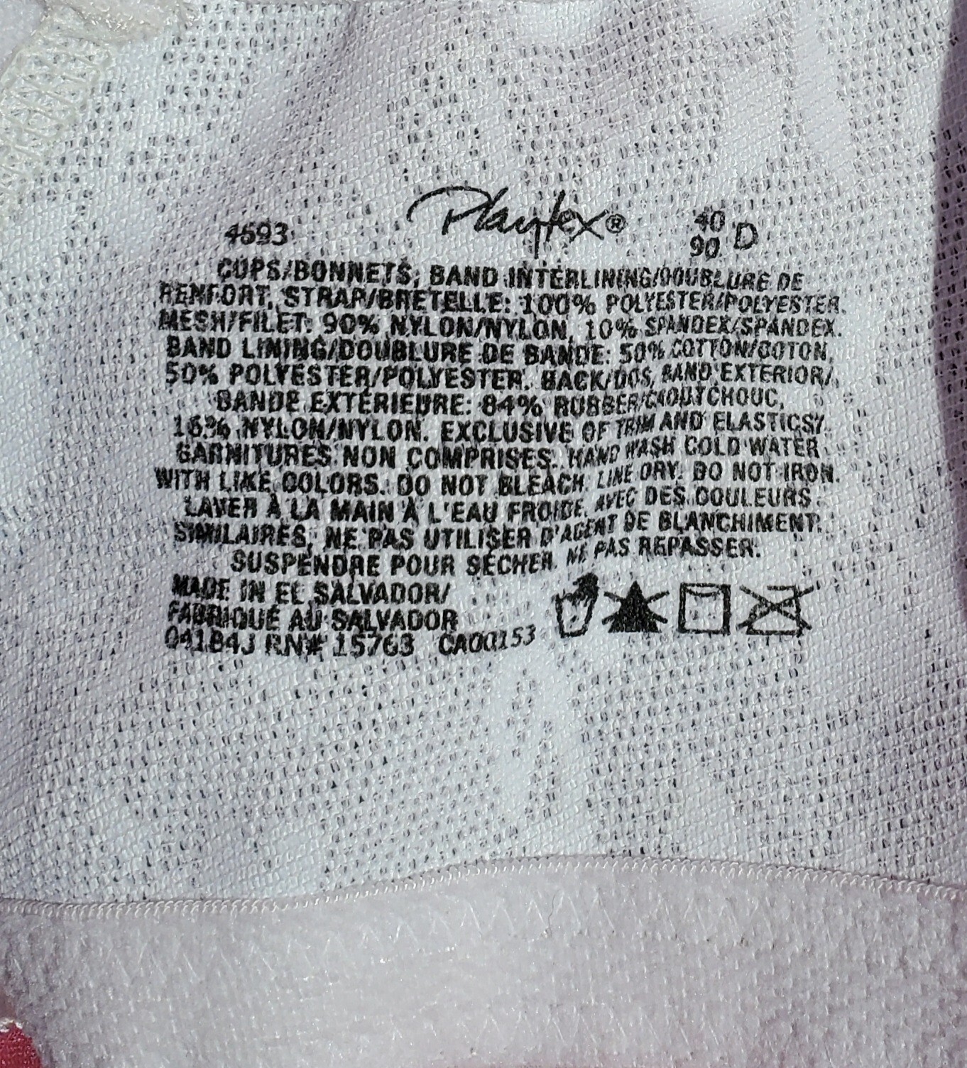 Playtex White Bra Size 40D White Silky Lace Sexy Sissy Pin-up Crossdress Y2K