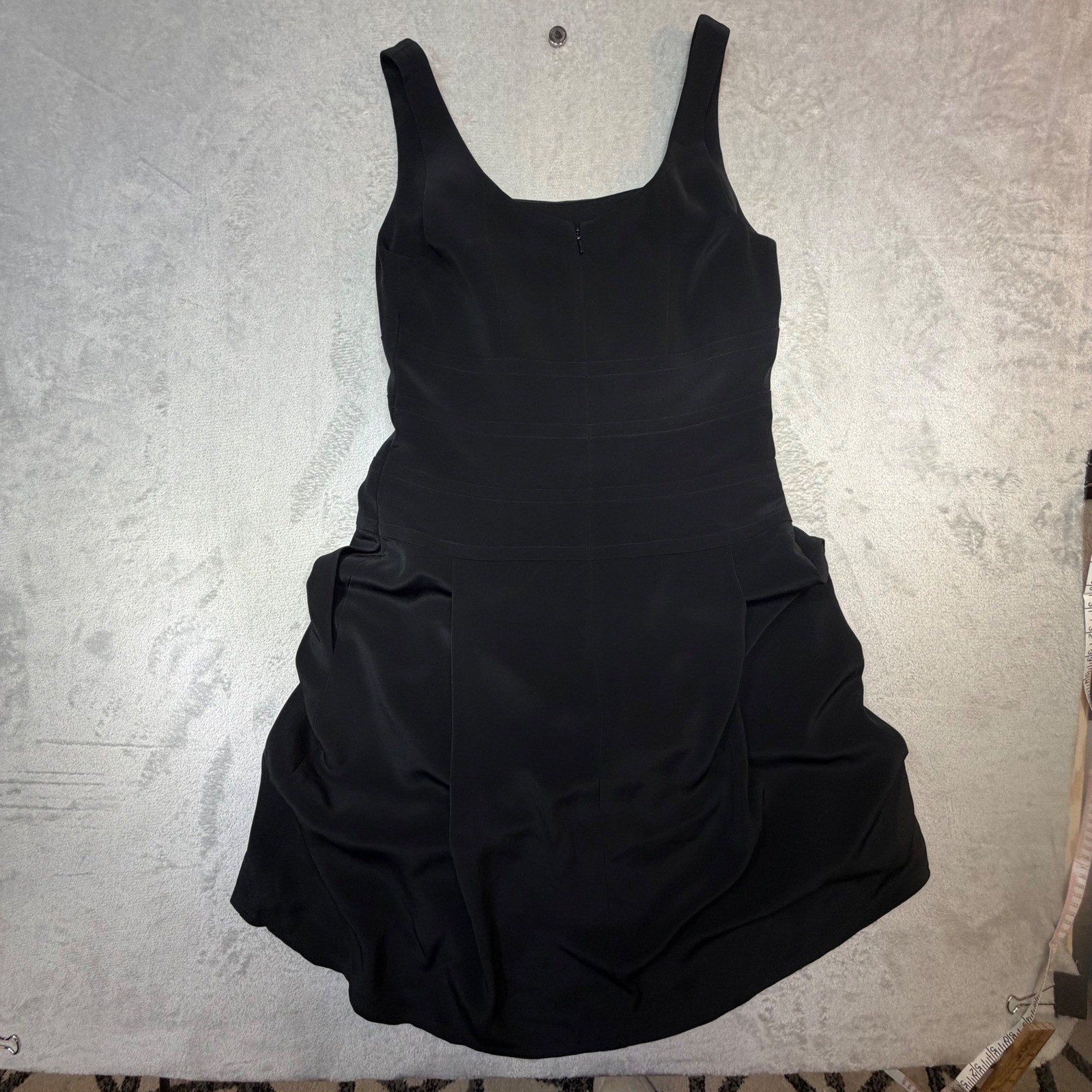 Vintage Worth Little Black Dress Sleeveless Fit Flare 90 Quiet Luxury minimalist