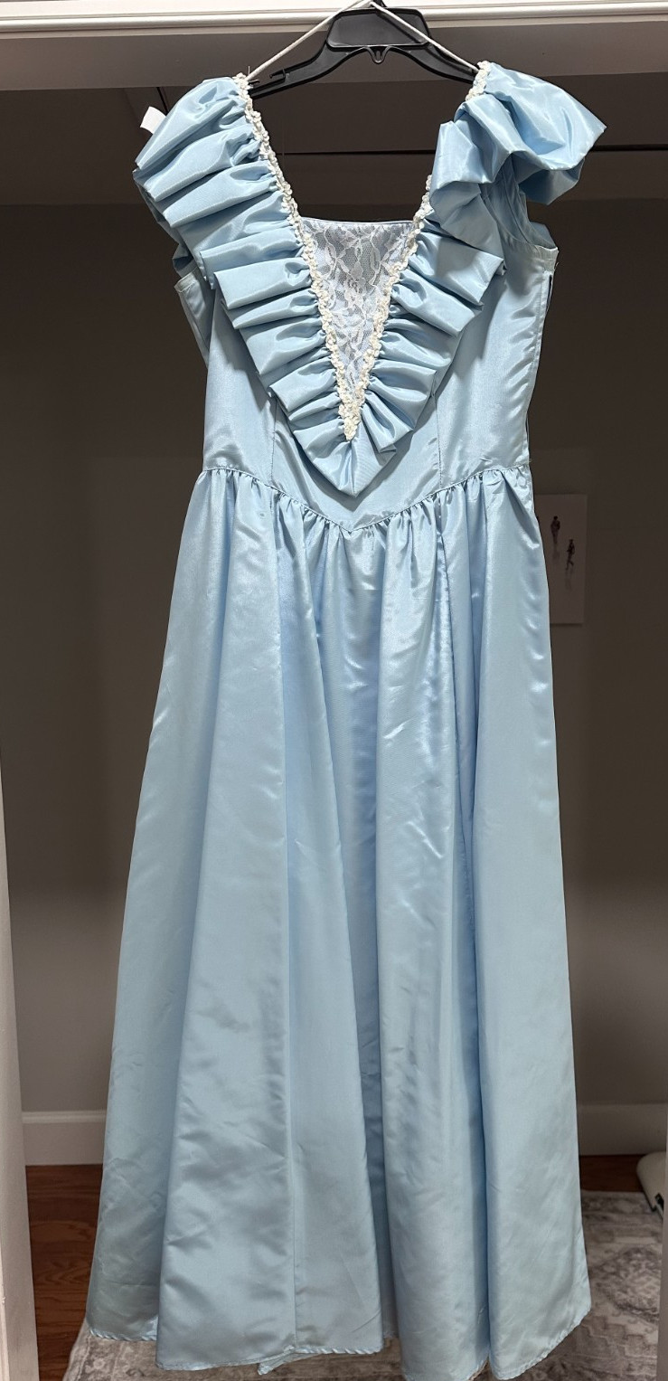 Vintage Gunne Sax 80’s Baby Blue Dress Prom Wedding/ Sequin/Tafetta/Size 13